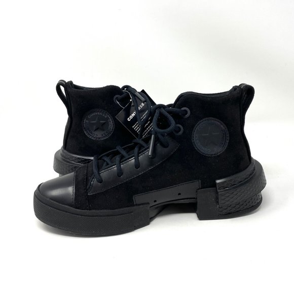Converse CTAS DISRUPT CX Black Canvas Hi Casual Suede Shoes Women Size 5 168582C - Picture 3 of 10